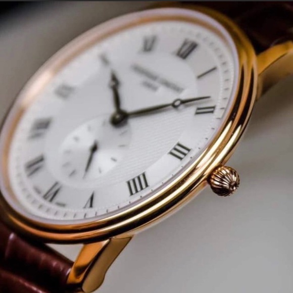 Frederique Constant 38mm Gold Crocodile Skin Watch - Picture 3 of 4